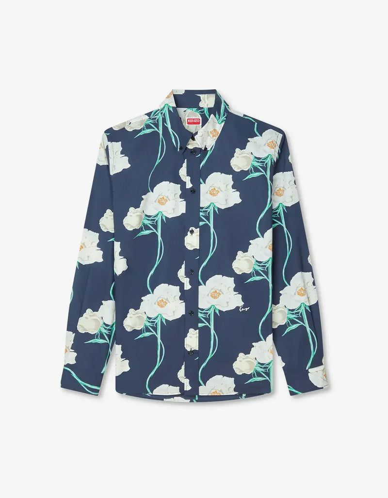 Kenzo Archive Rose Blue Shirt FG55CH4109O2 76