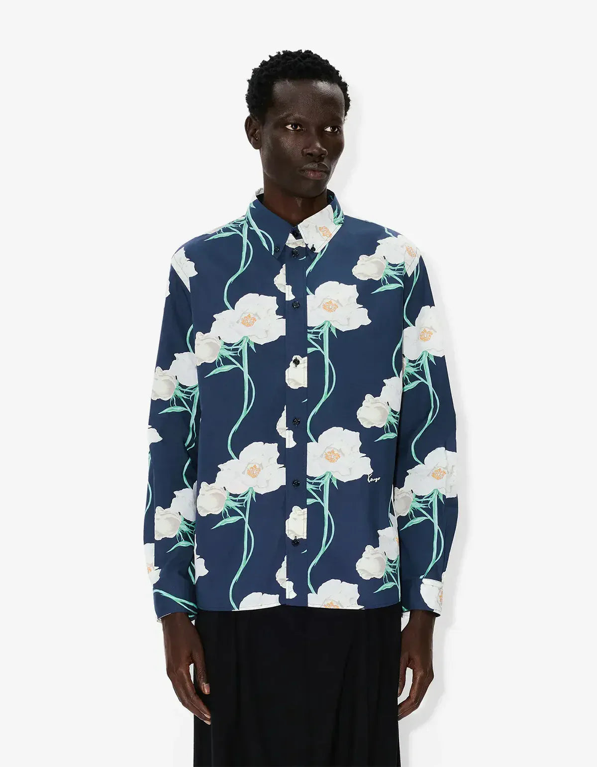 Kenzo Archive Rose Blue Shirt FG55CH4109O2 76