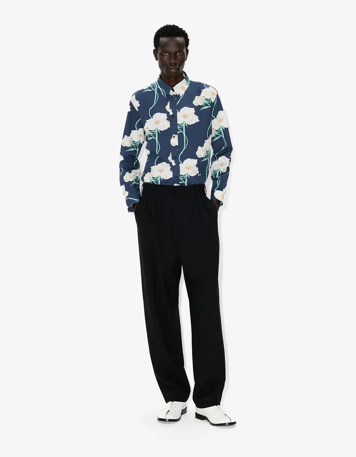 Kenzo Archive Rose Blue Shirt FG55CH4109O2 76