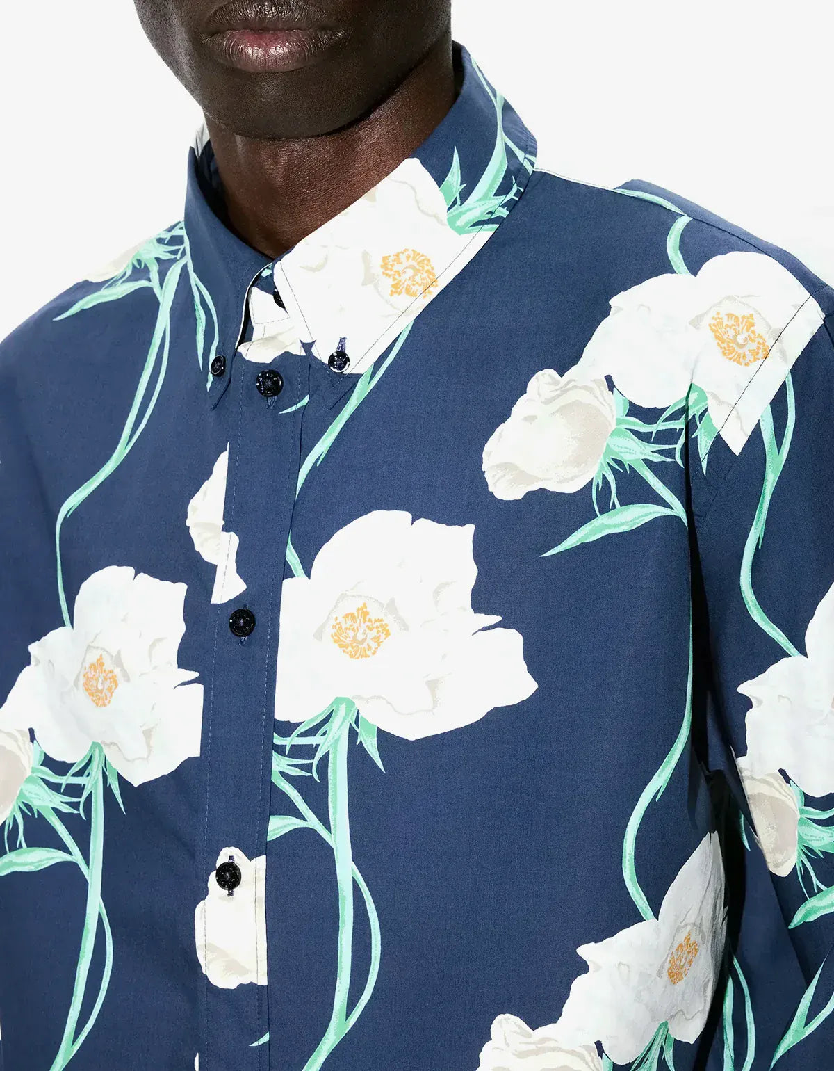 Kenzo Archive Rose Blue Shirt FG55CH4109O2 76