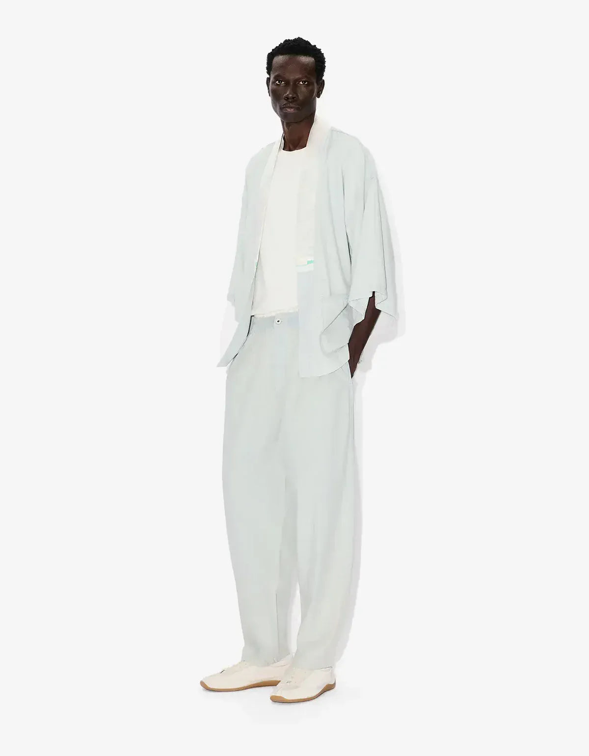 Kenzo Blue Bleach Chambray Jog Pants FG55DP5066F4DY