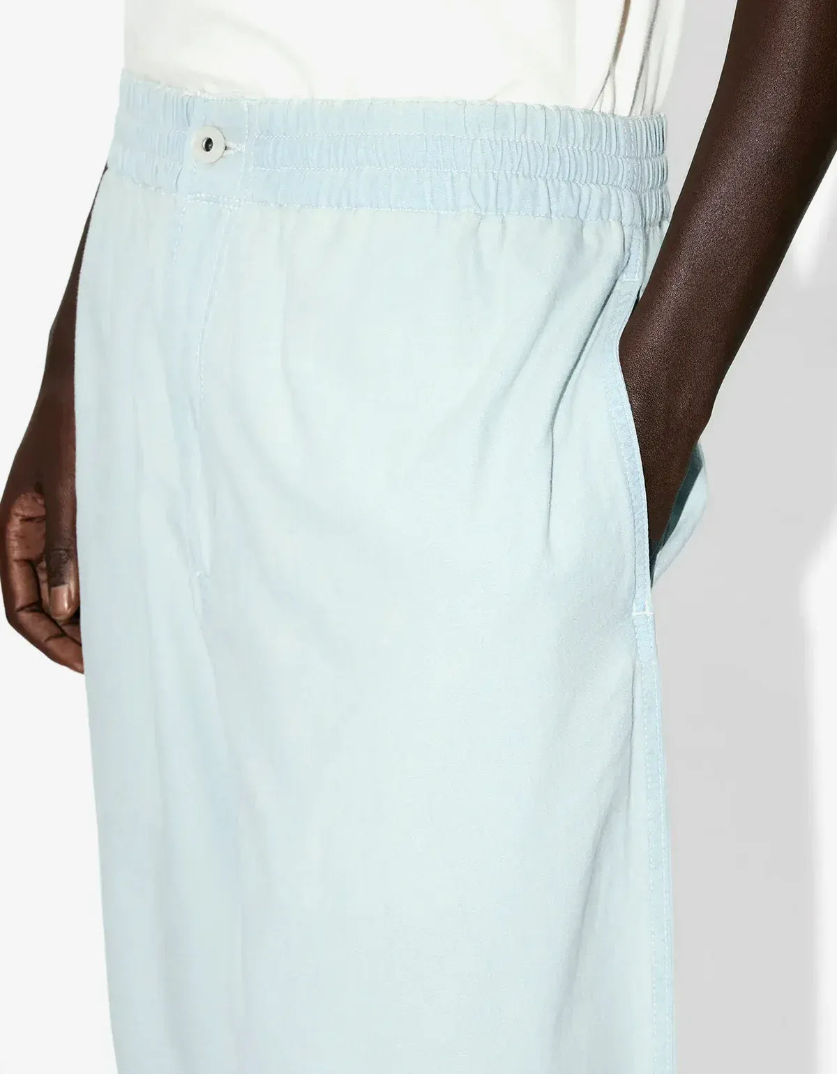 Kenzo Blue Bleach Chambray Jog Pants FG55DP5066F4DY