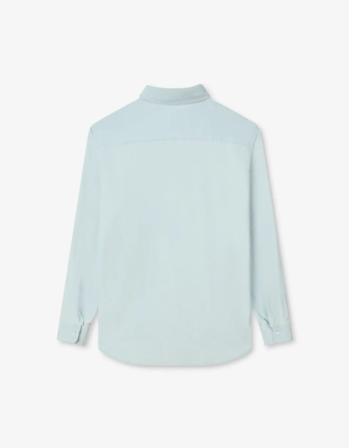 Kenzo Blue Stone Bleach Chambray Overshirt FG55DC5076F4DY