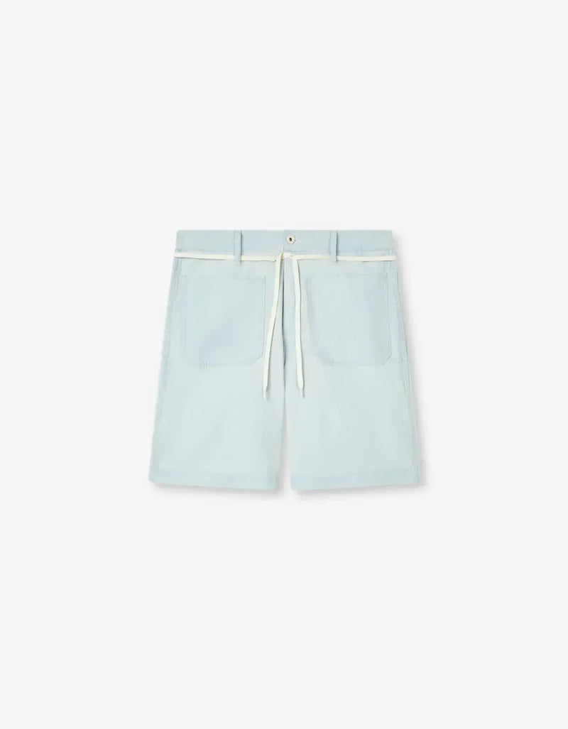 Kenzo Blue Stone Bleach Chambray Short FG55DS3416F4 DY