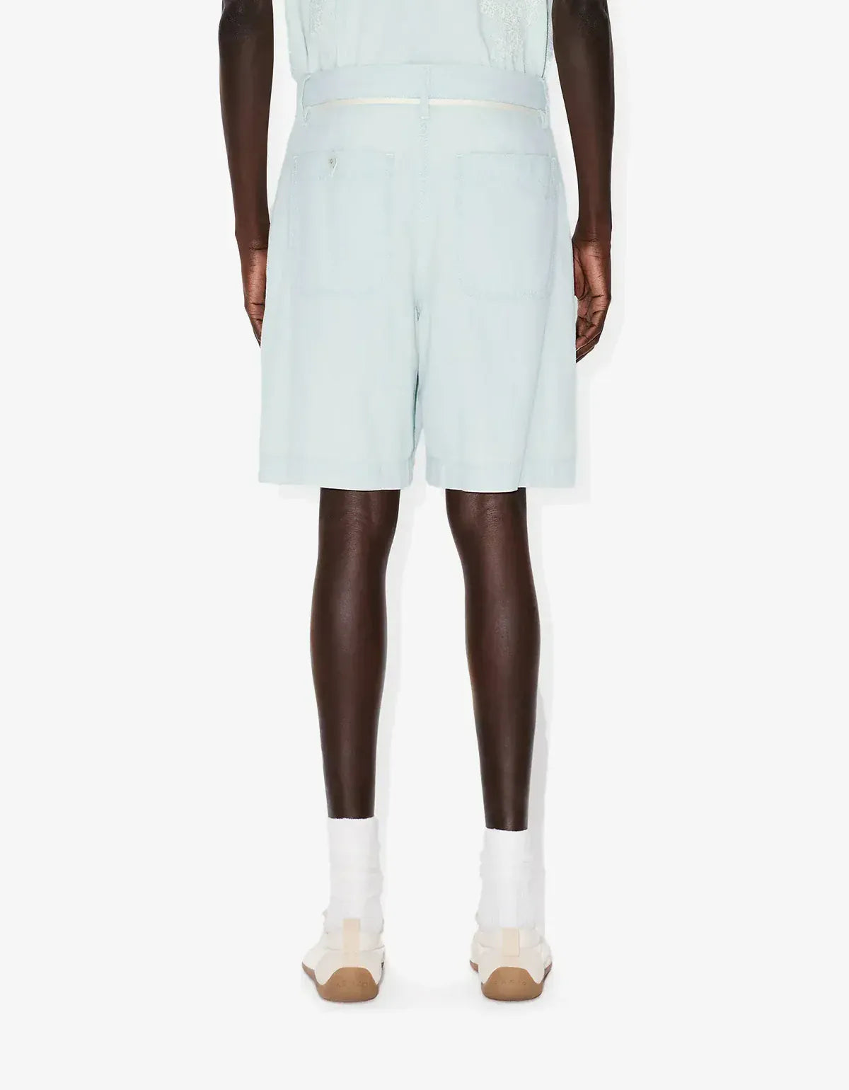 Kenzo Blue Stone Bleach Chambray Short FG55DS3416F4 DY