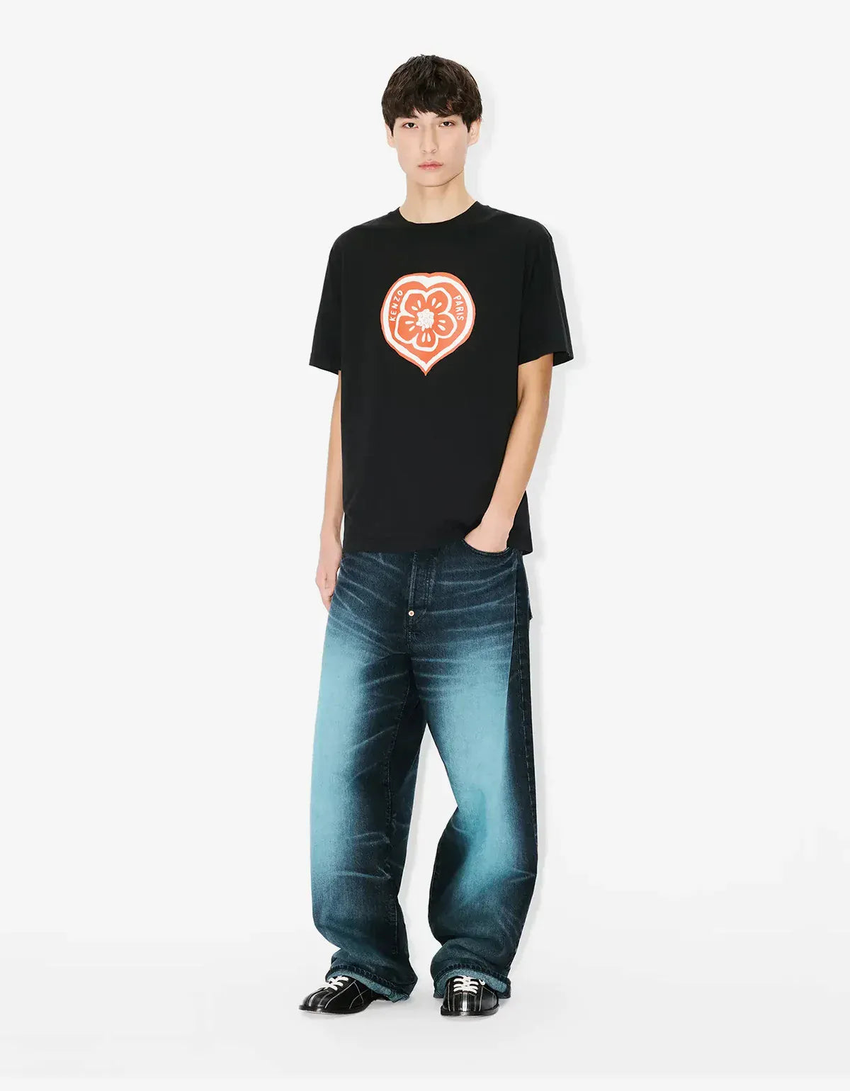 Kenzo Boke Hearts Black T-Shirt FG55TS2074SO 99J