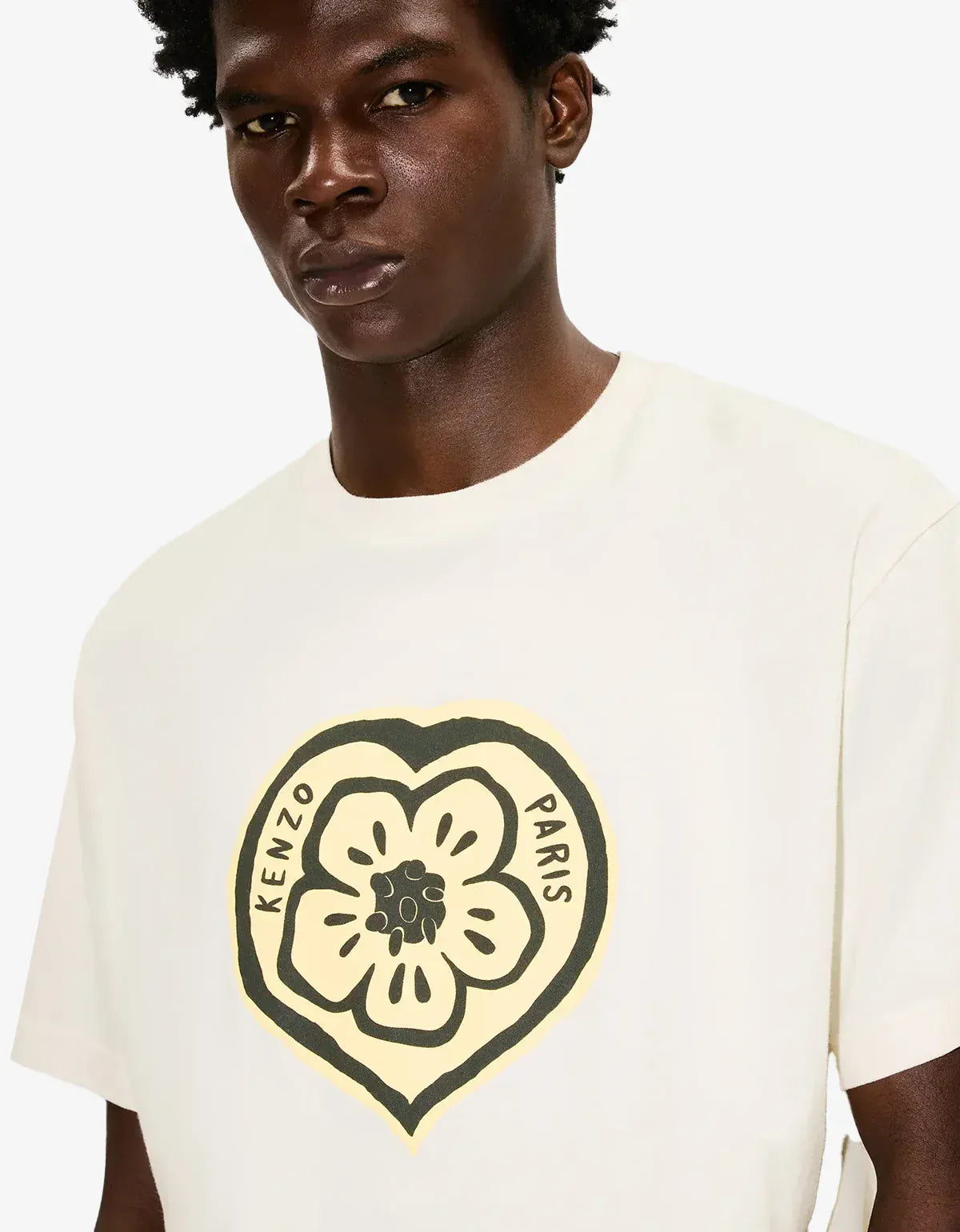 Kenzo Boke Hearts Ecru T-Shirt FG55TS2074SO 03