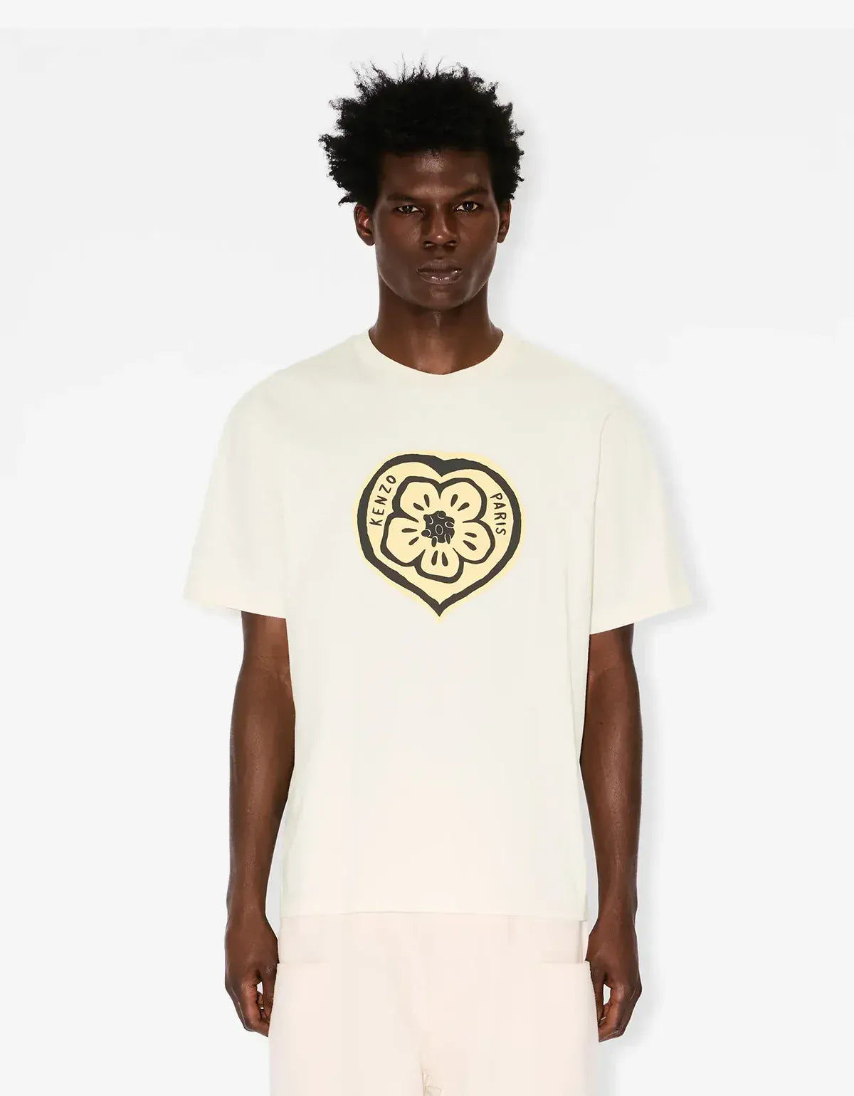Kenzo Boke Hearts Ecru T-Shirt FG55TS2074SO 03