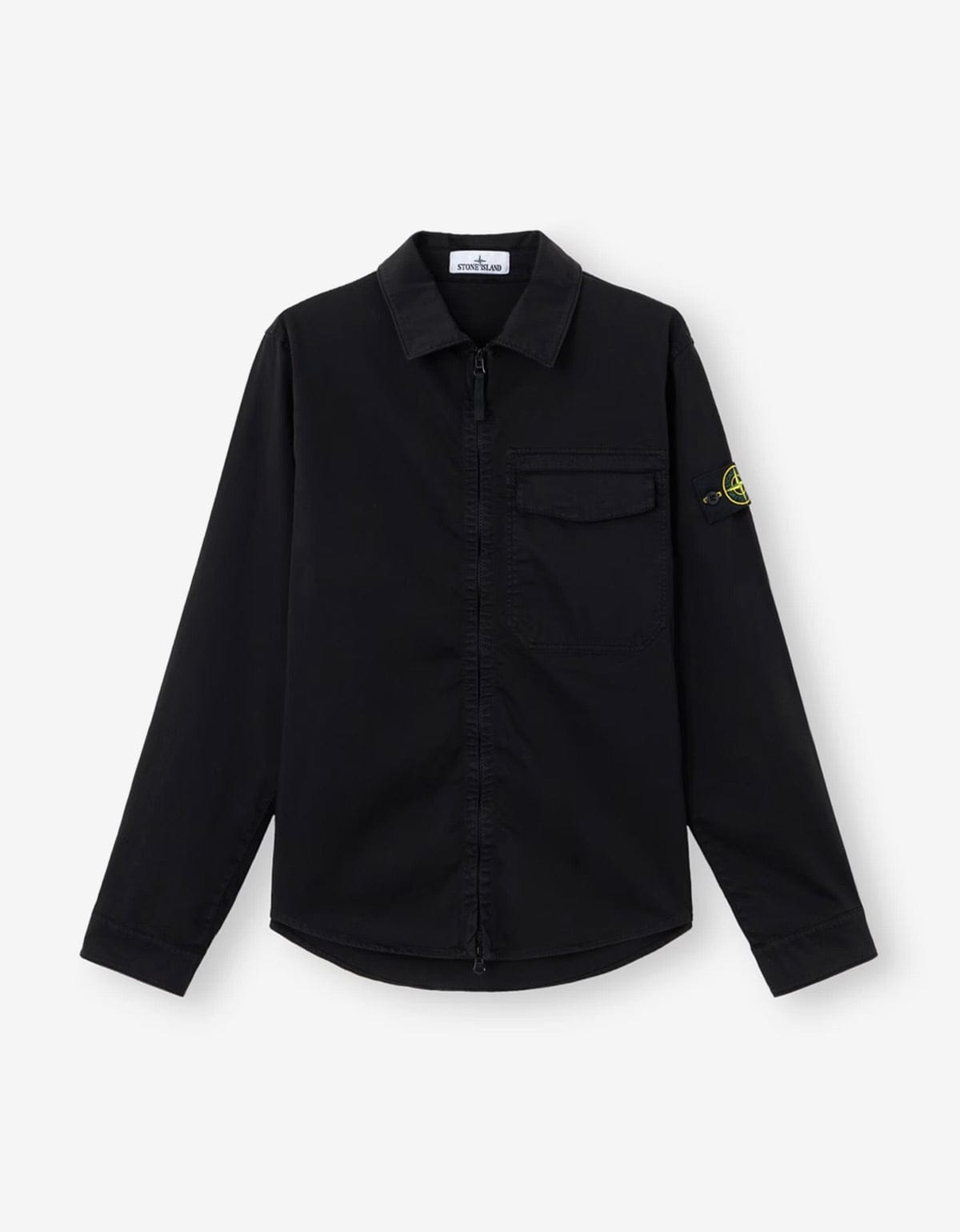 Stone Island Black Cotton Satin Overshirt L1S151200015S0012V0029