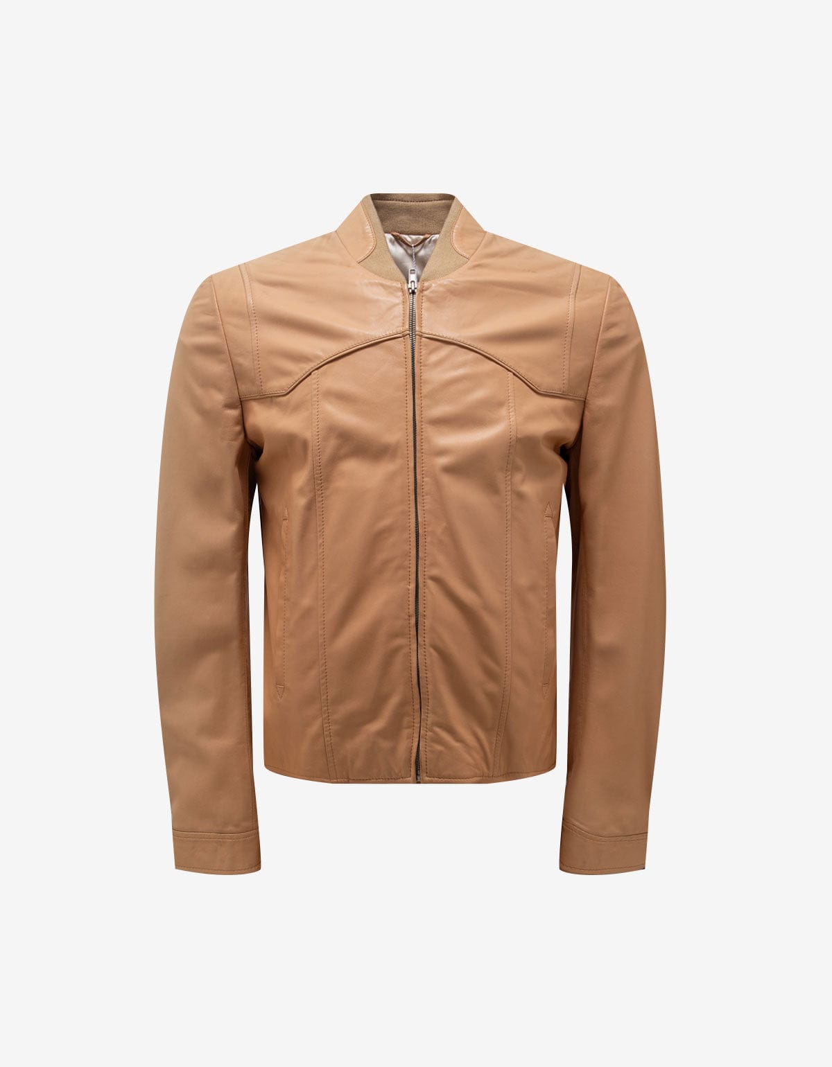 Maison Martin Margiela Beige Plonge Leather Biker Jacket