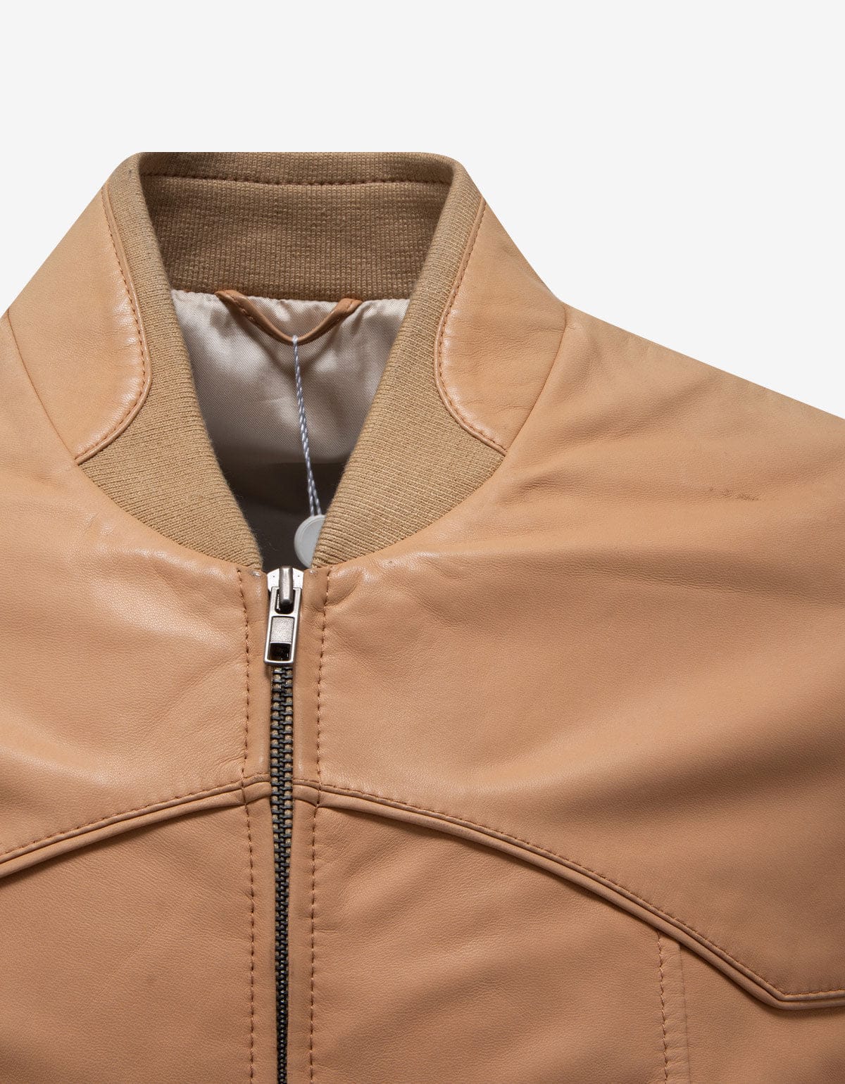 Maison Martin Margiela Beige Plonge Leather Biker Jacket