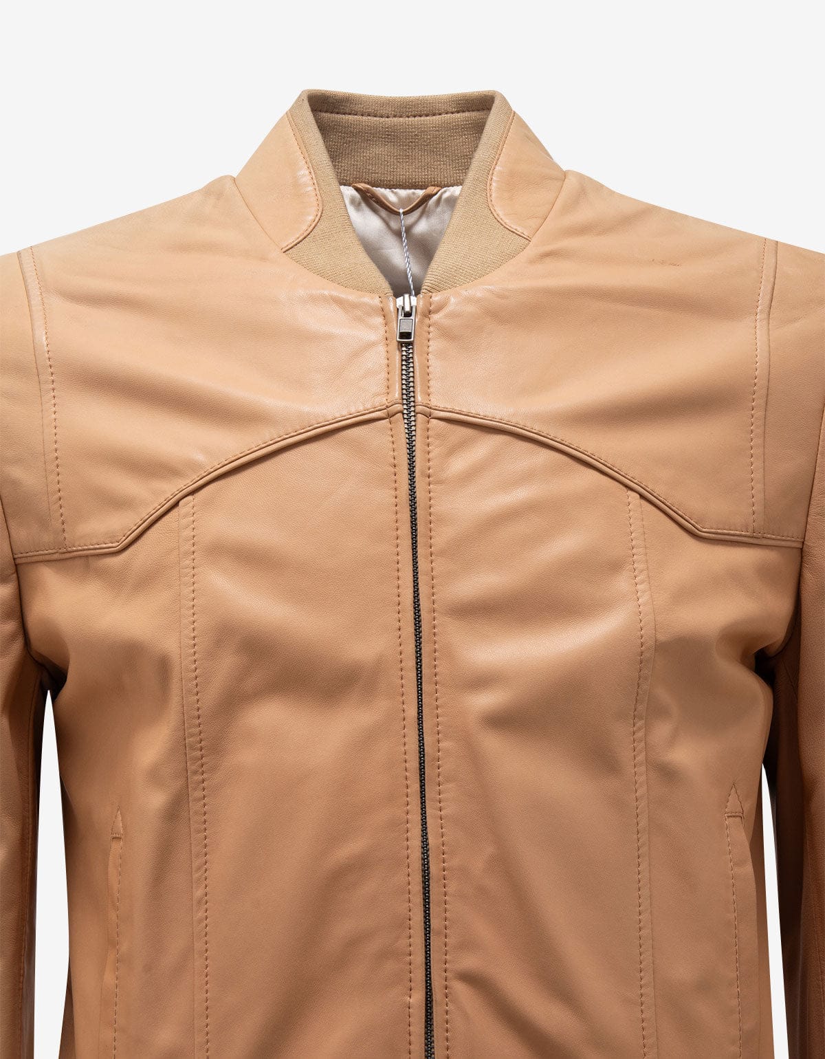 Maison Martin Margiela Beige Plonge Leather Biker Jacket