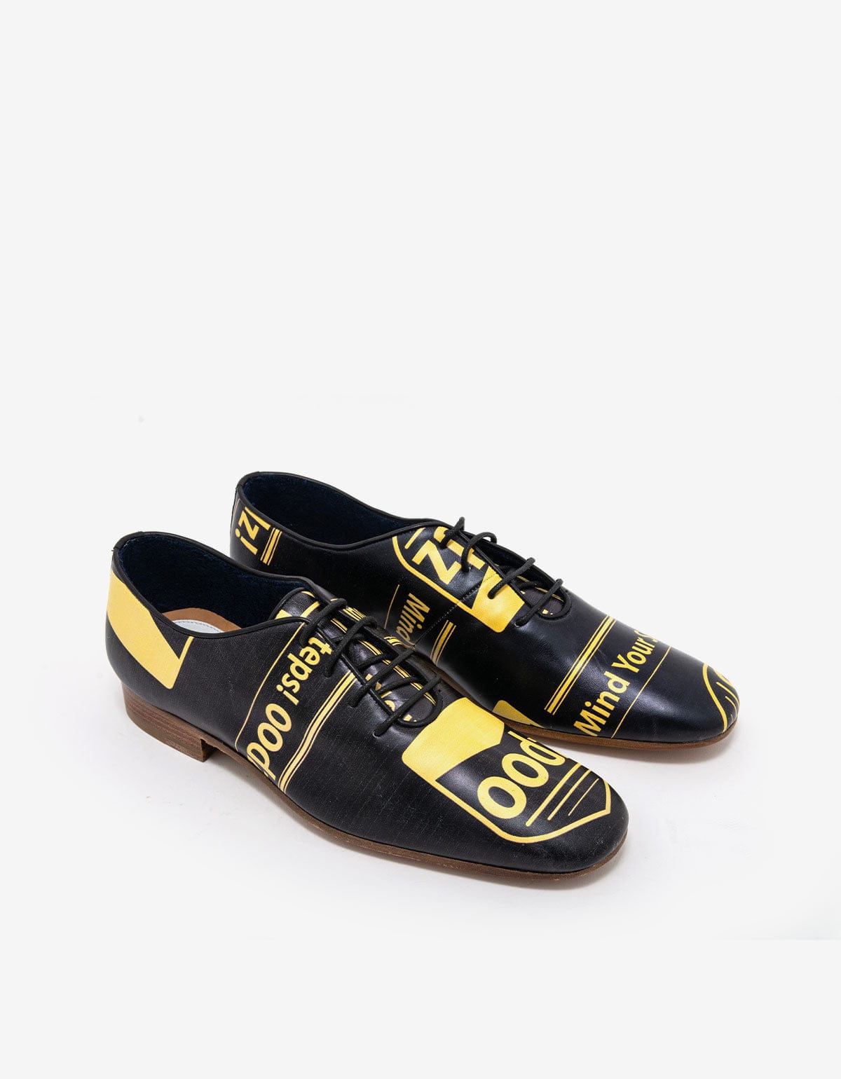 Maison Martin Margiela Black Print Leather Shoes - SS08