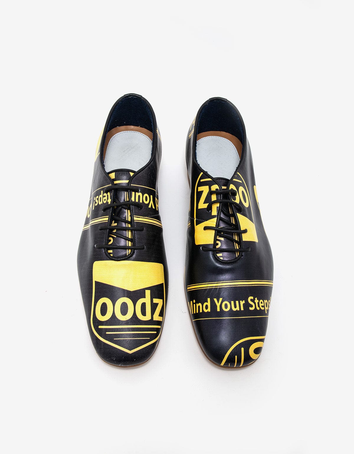 Maison Martin Margiela Black Print Leather Shoes - SS08