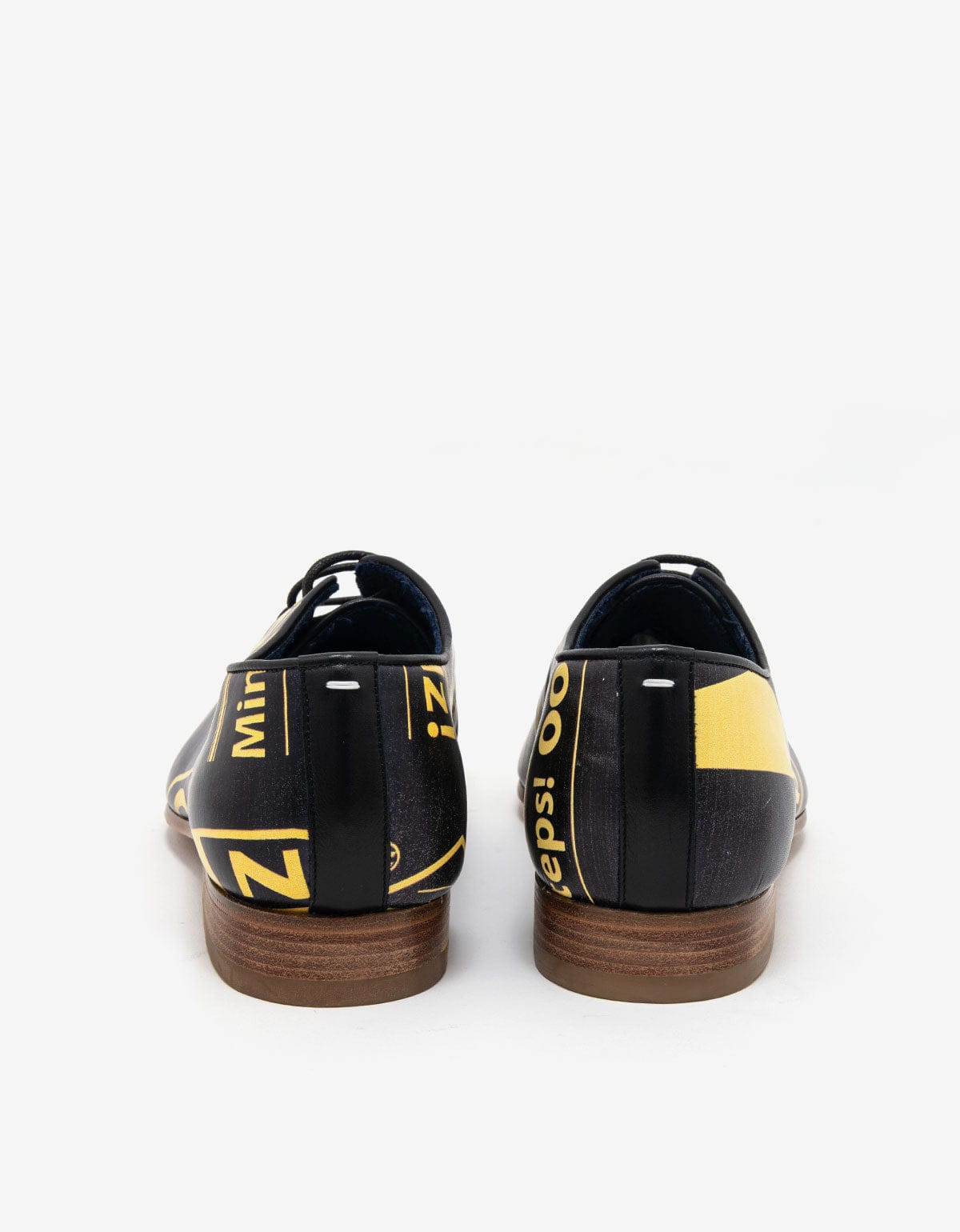 Maison Martin Margiela Black Print Leather Shoes - SS08