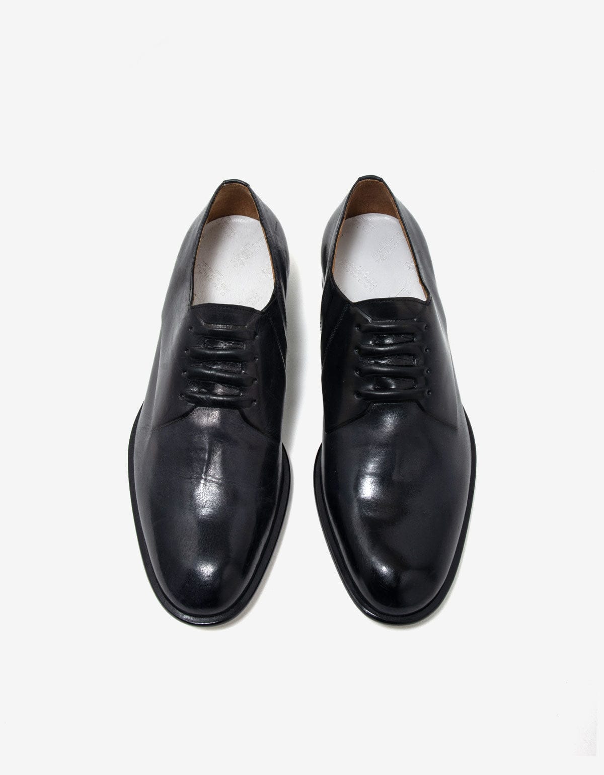 Maison Martin Margiela Black Sealed Lace Oxford Shoes – mens
