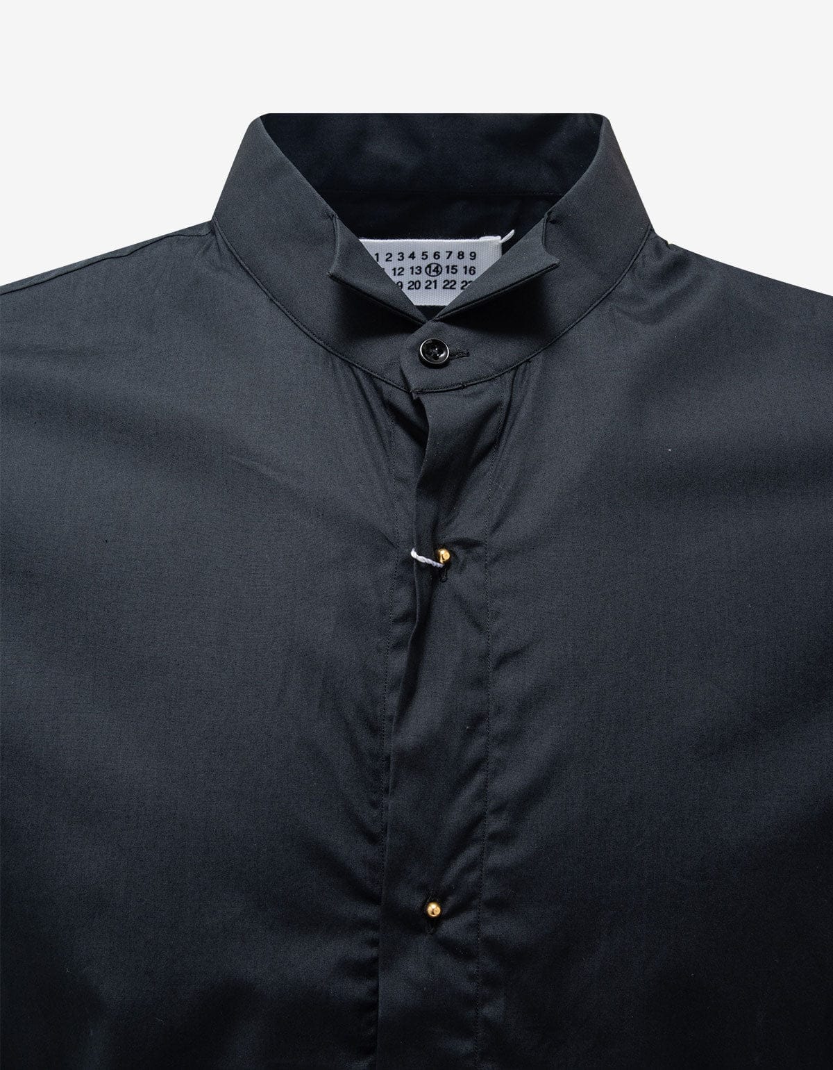 Maison Martin Margiela Black Wing Tip Collar Dress Shirt – mens