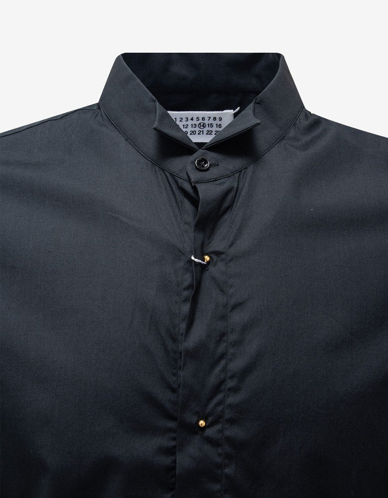 Maison Martin Margiela Black Wing Tip Collar Dress Shirt