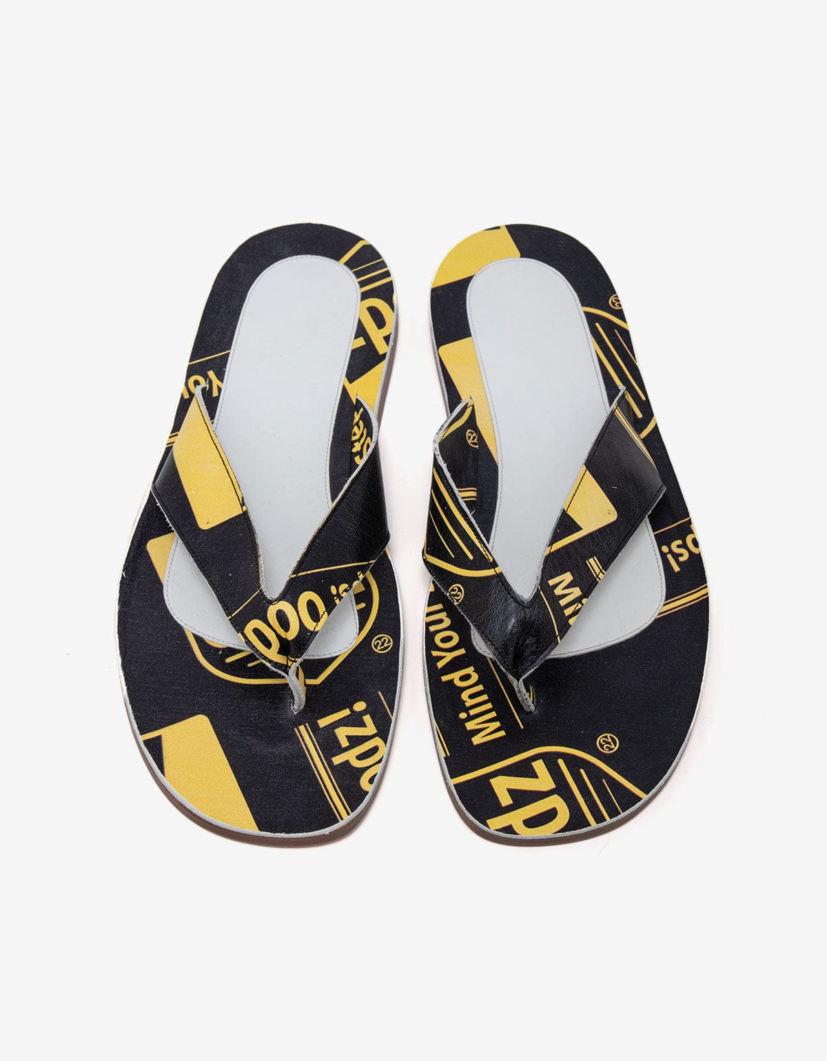 Maison Martin Margiela Black & Yellow Print Sandals 37WX032 00F2O9