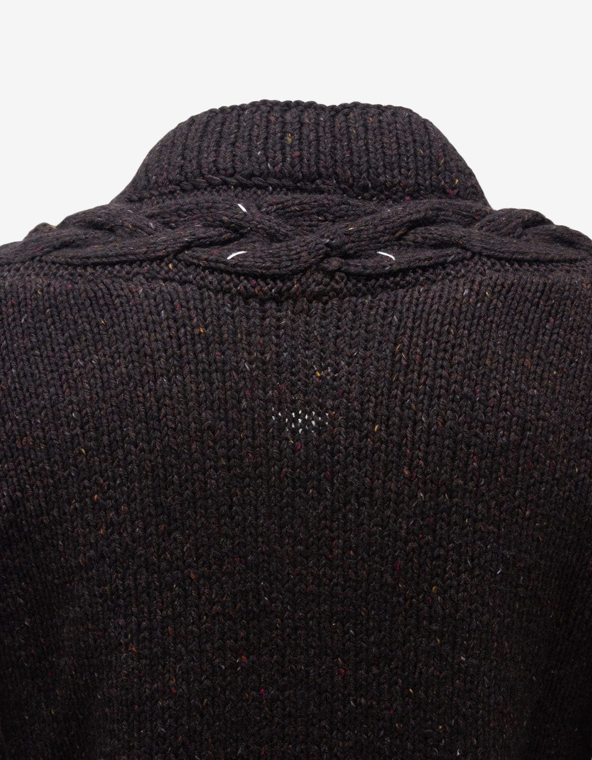 Maison Martin Margiela Brown Cable Knit Cardigan - AW01