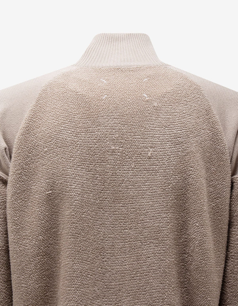 Maison Martin Margiela Beige French Terry Zip Cardigan 30HA102