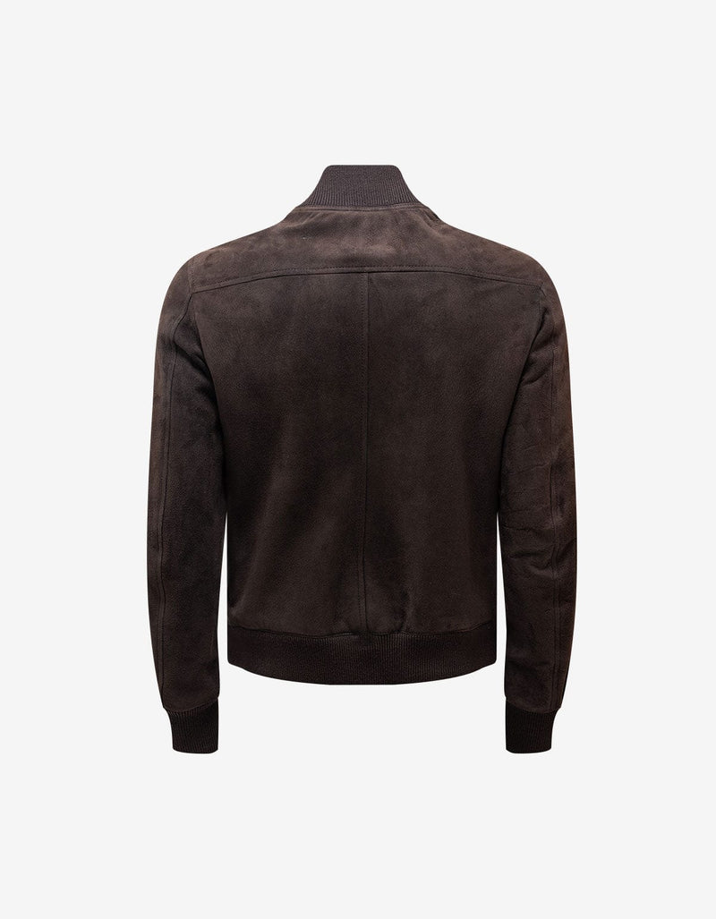 Maison Martin Margiela Brown Suede Bomber Jacket AW01