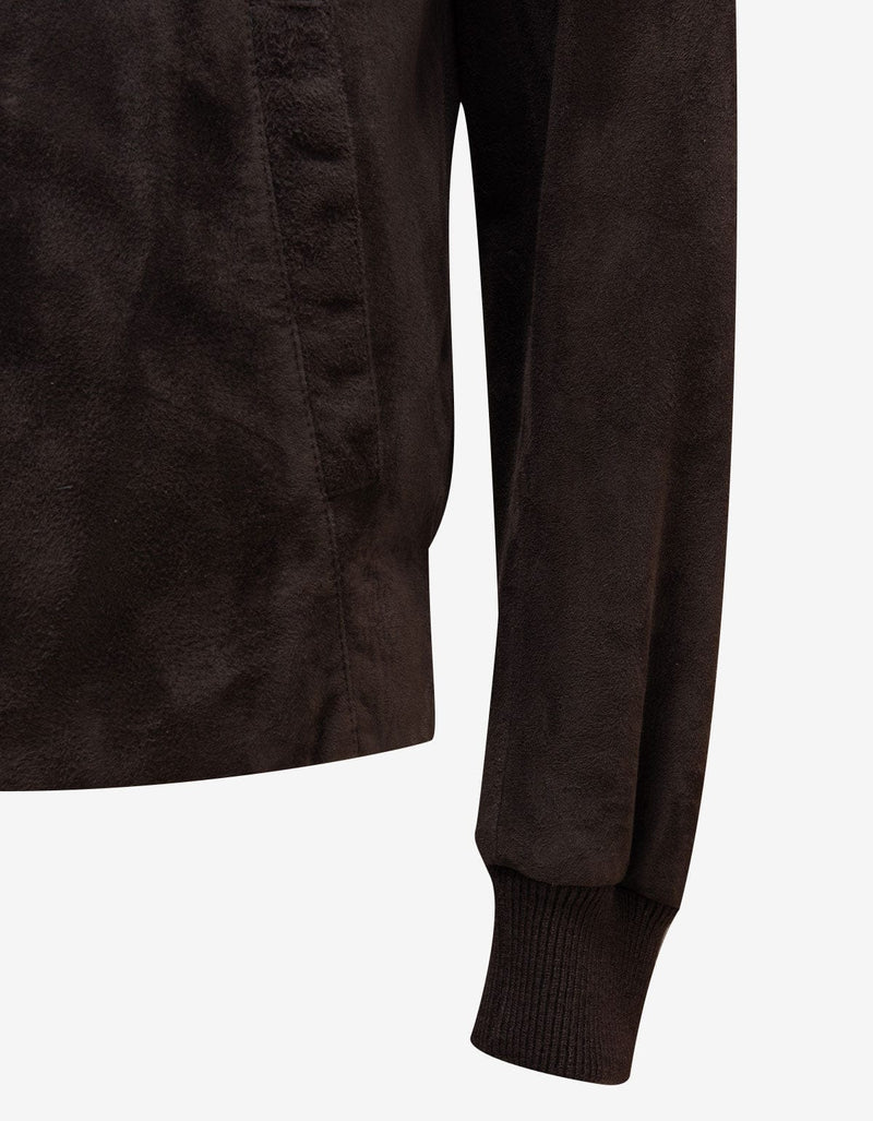 Maison Martin Margiela Brown Suede Bomber Jacket AW01