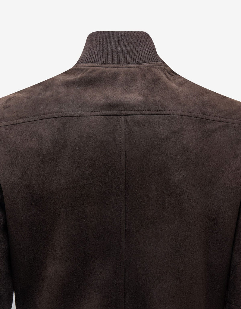 Maison Martin Margiela Brown Suede Bomber Jacket AW01