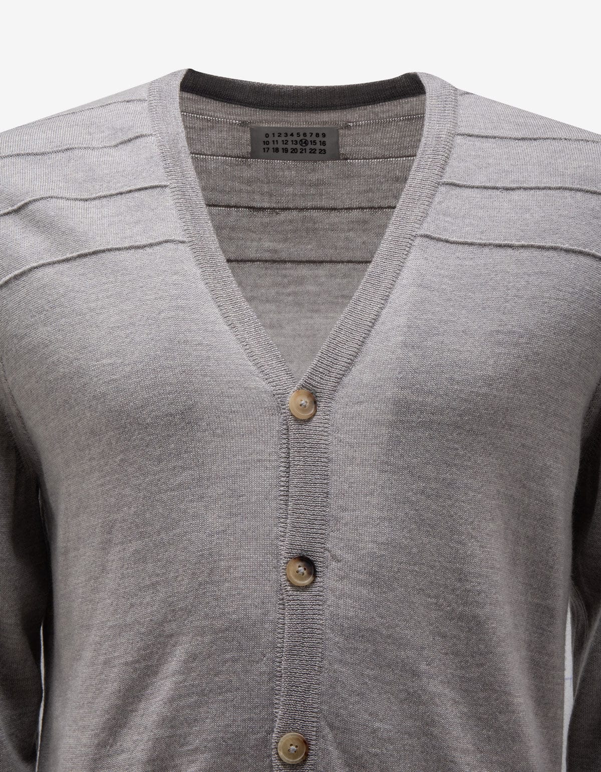 Maison Martin Margiela Grey Pleated Cardigan