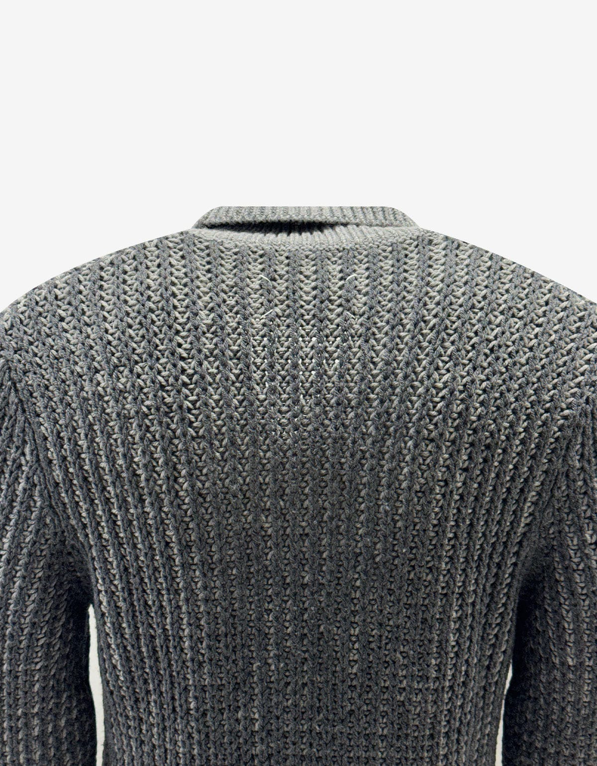 Maison Martin Margiela Grey Wool Shawl Collar Cardigan