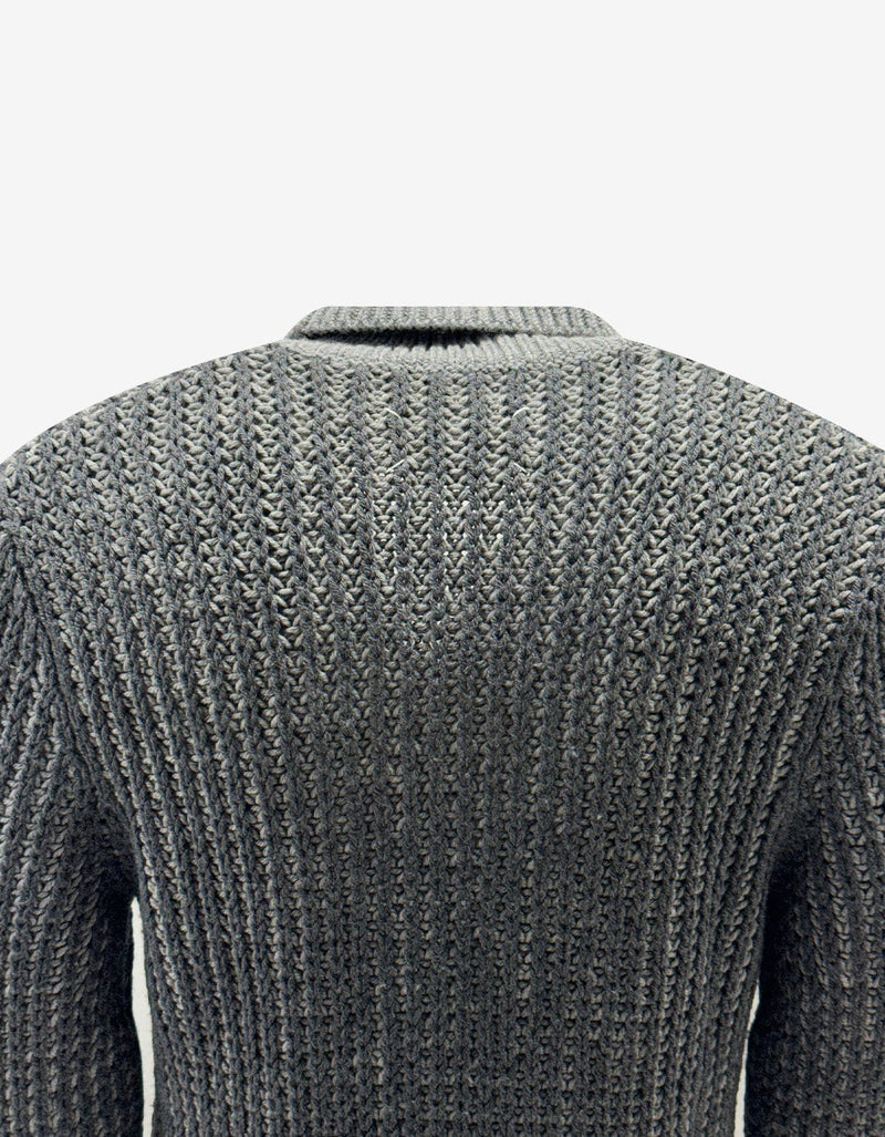 Maison Martin Margiela Grey Wool Shawl Collar Cardigan
