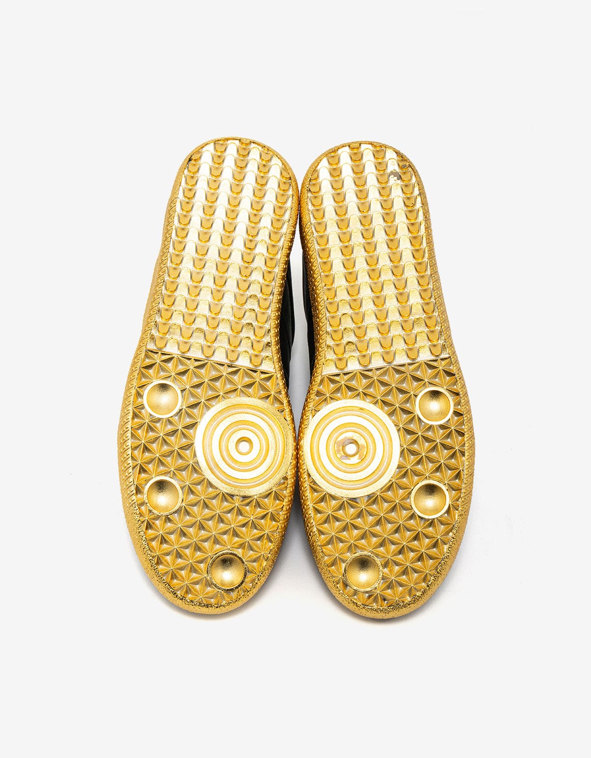 Maison Martin Margiela Replica Blue & Gold Leather Trainers S37WS0264