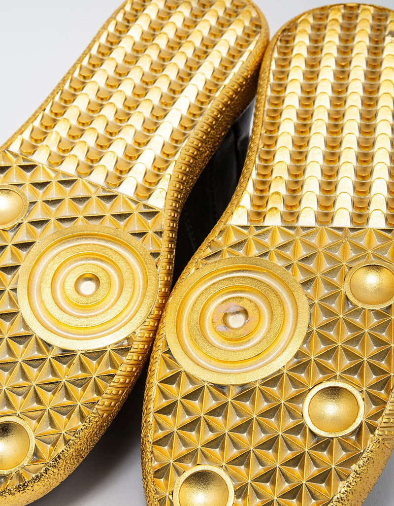 Maison Martin Margiela Replica Blue & Gold Leather Trainers S37WS0264