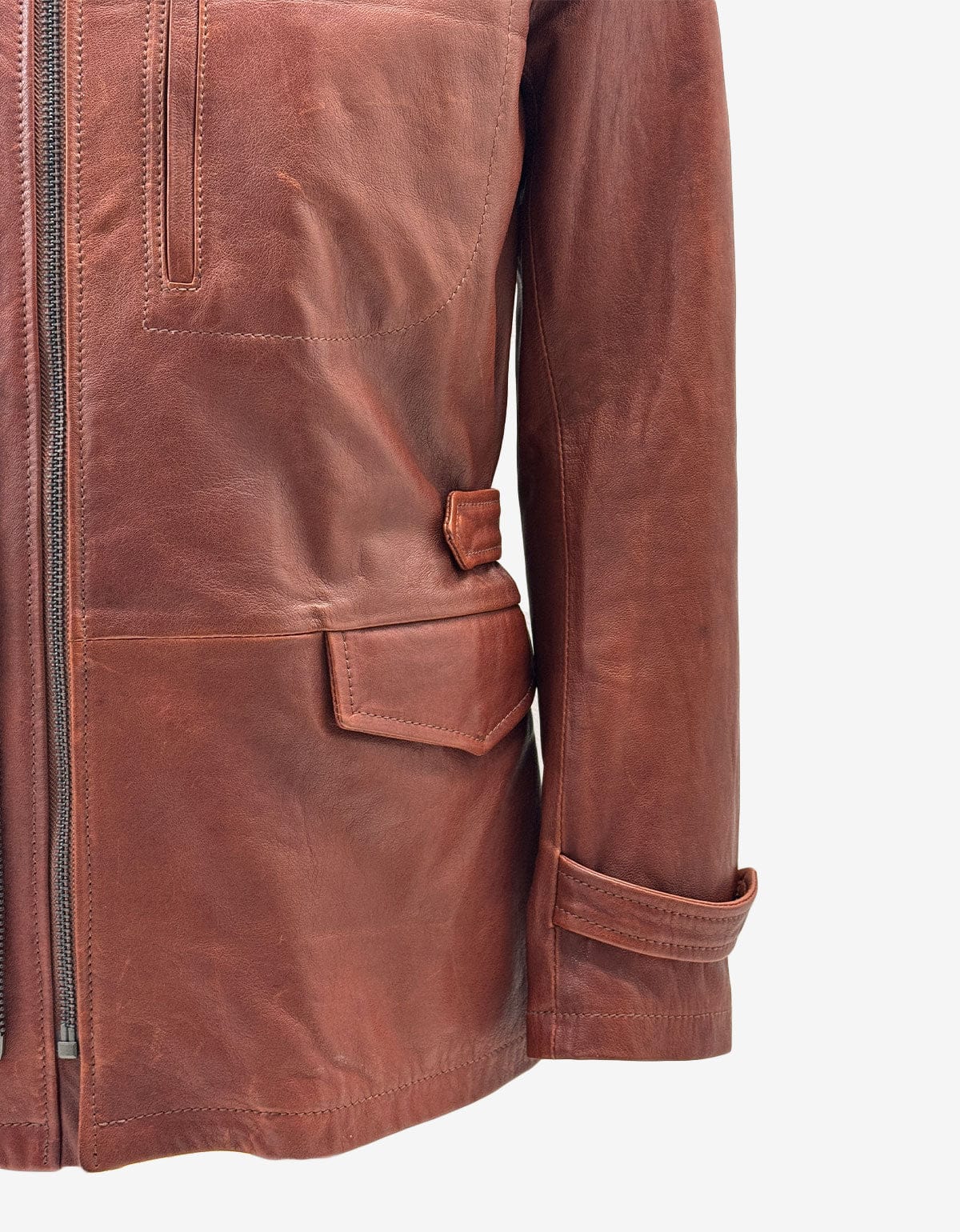 Maison Martin Margiela Tan Leather 'Replica' 1940's Aviator Jacket