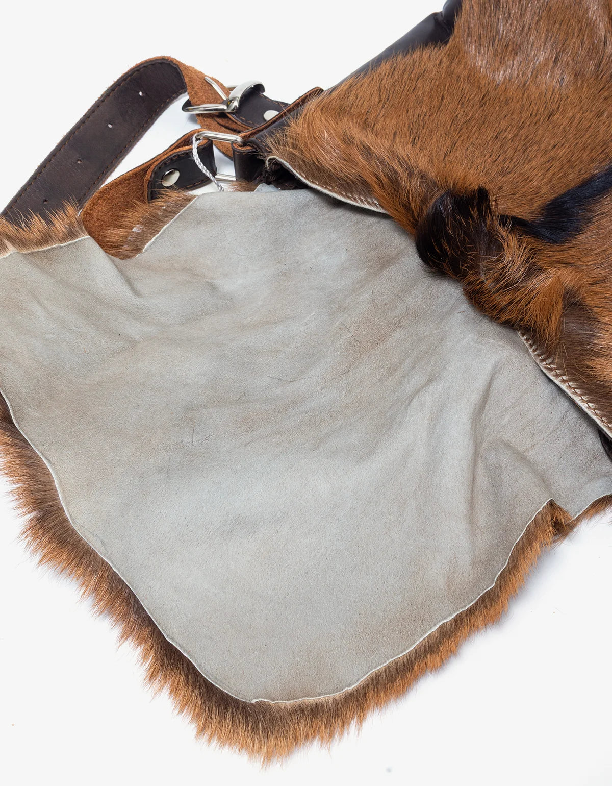 Maison Margiela Paris Genuine Springbok Fur & Calfskin Crossbody Bag