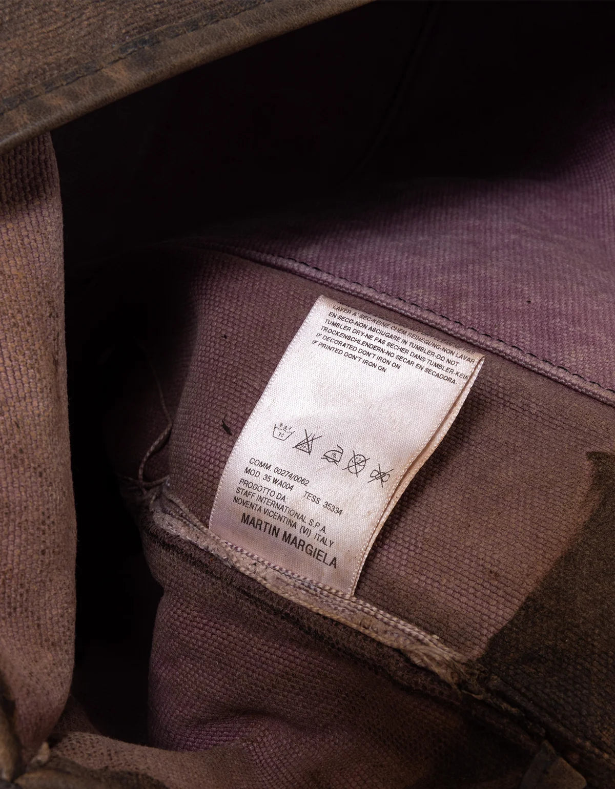 Maison Martin Margiela Line 11 Archival Waxed Canvas Messenger Bag