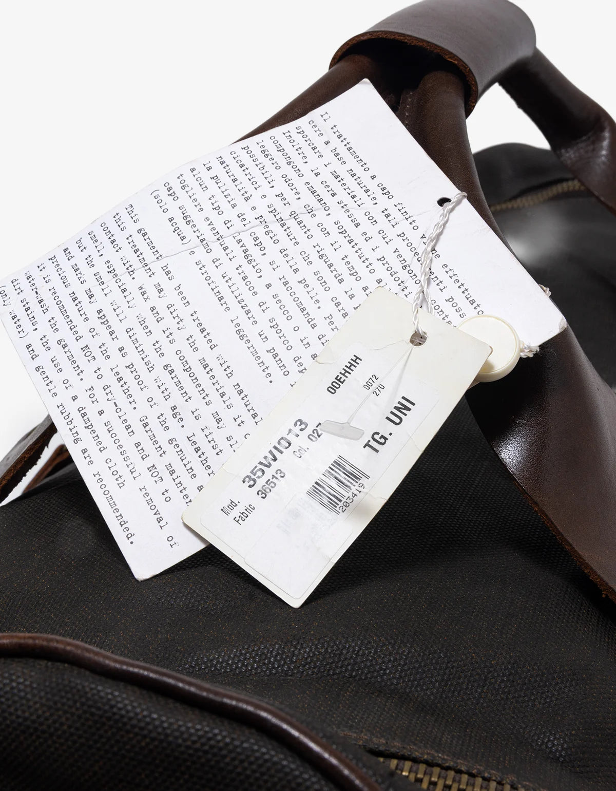 Maison Martin Margiela Line 11 Waxed Canvas & Leather Duffle Bag