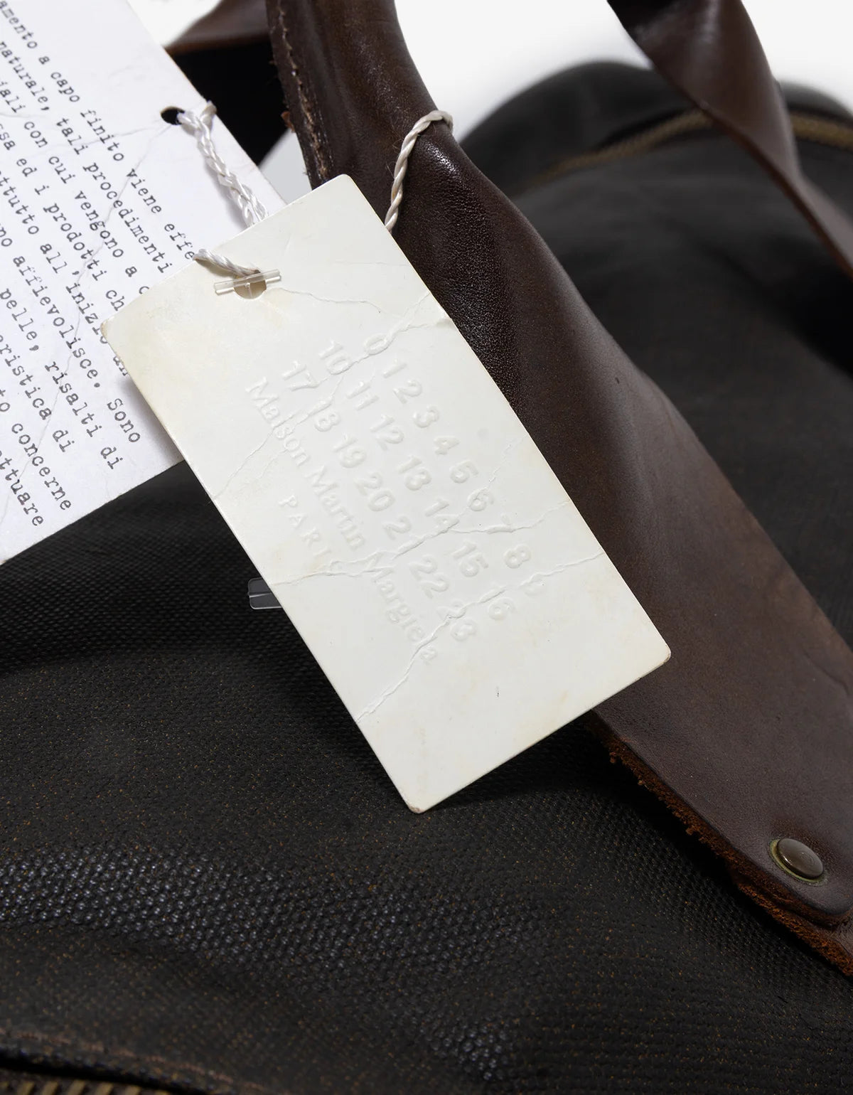 Maison Martin Margiela Line 11 Waxed Canvas & Leather Duffle Bag