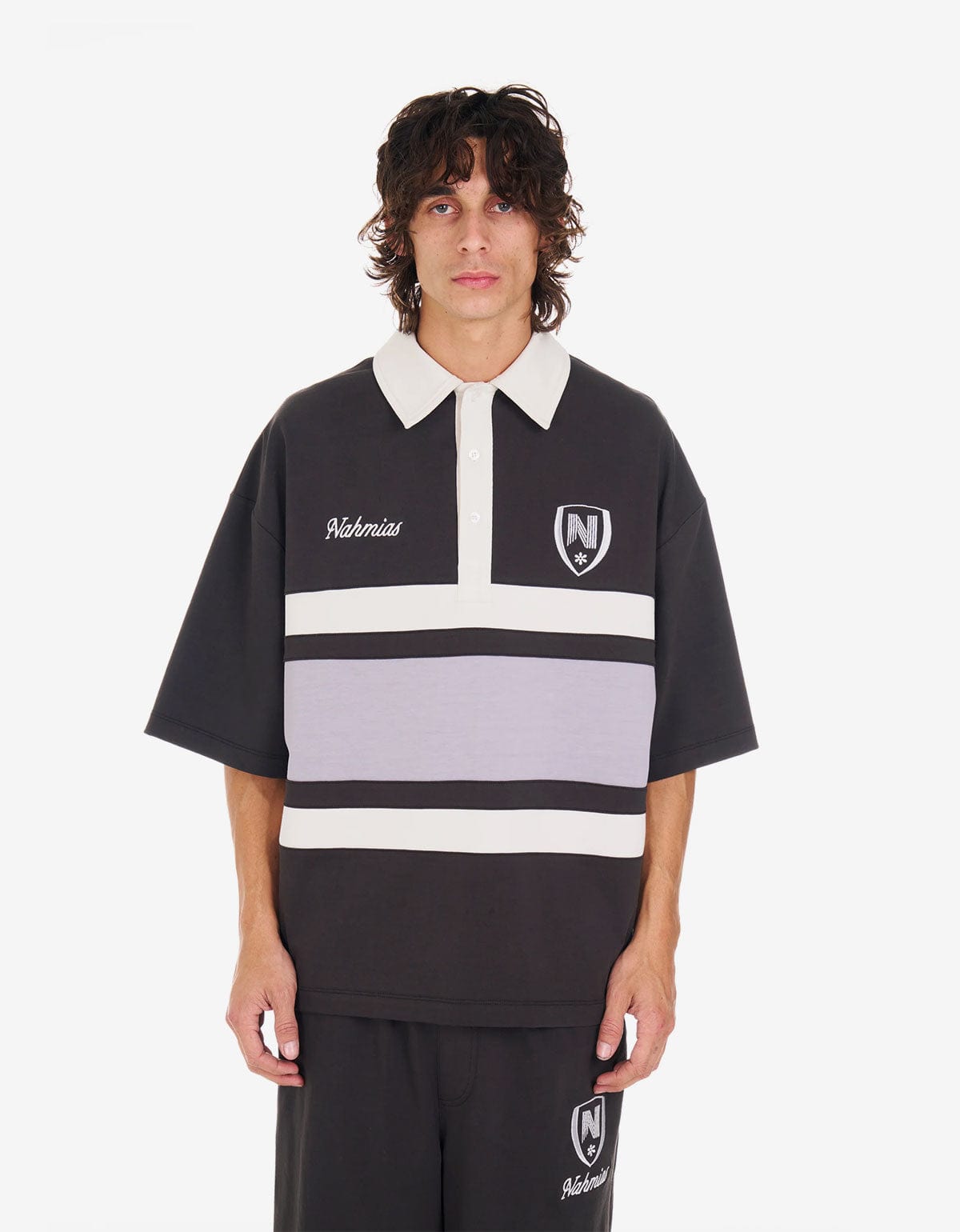 Nahmias Black Collegiate S/S Polo Shirt Y6-S20Q17-024