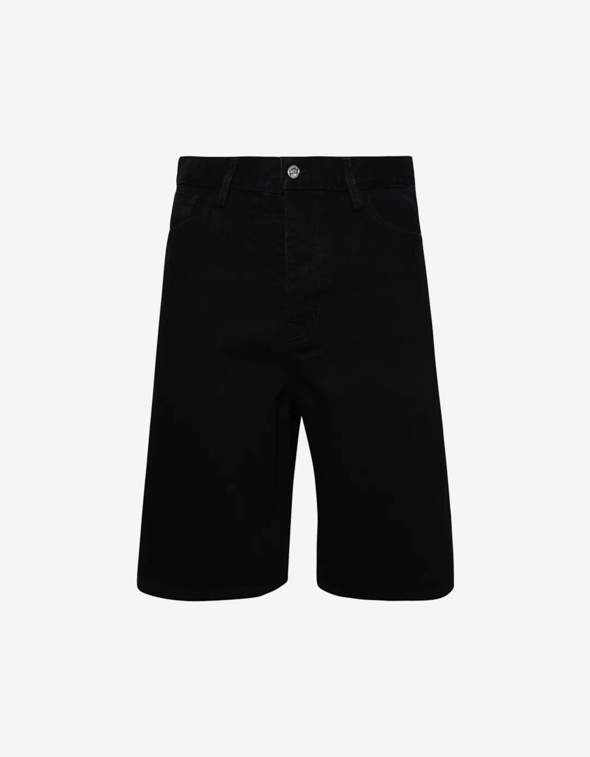 Nahmias Black Denim Baggy Carpenter Shorts – mens designer fashion