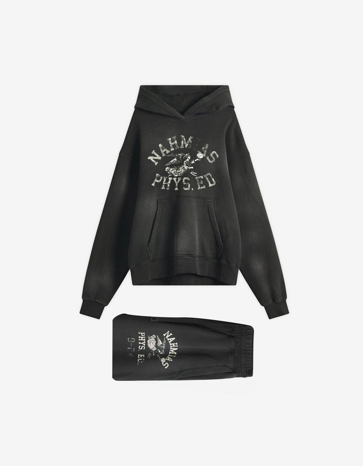 Nahmias Black PHYS. ED. Hoodie &  Baggy Sweatpants Bundle