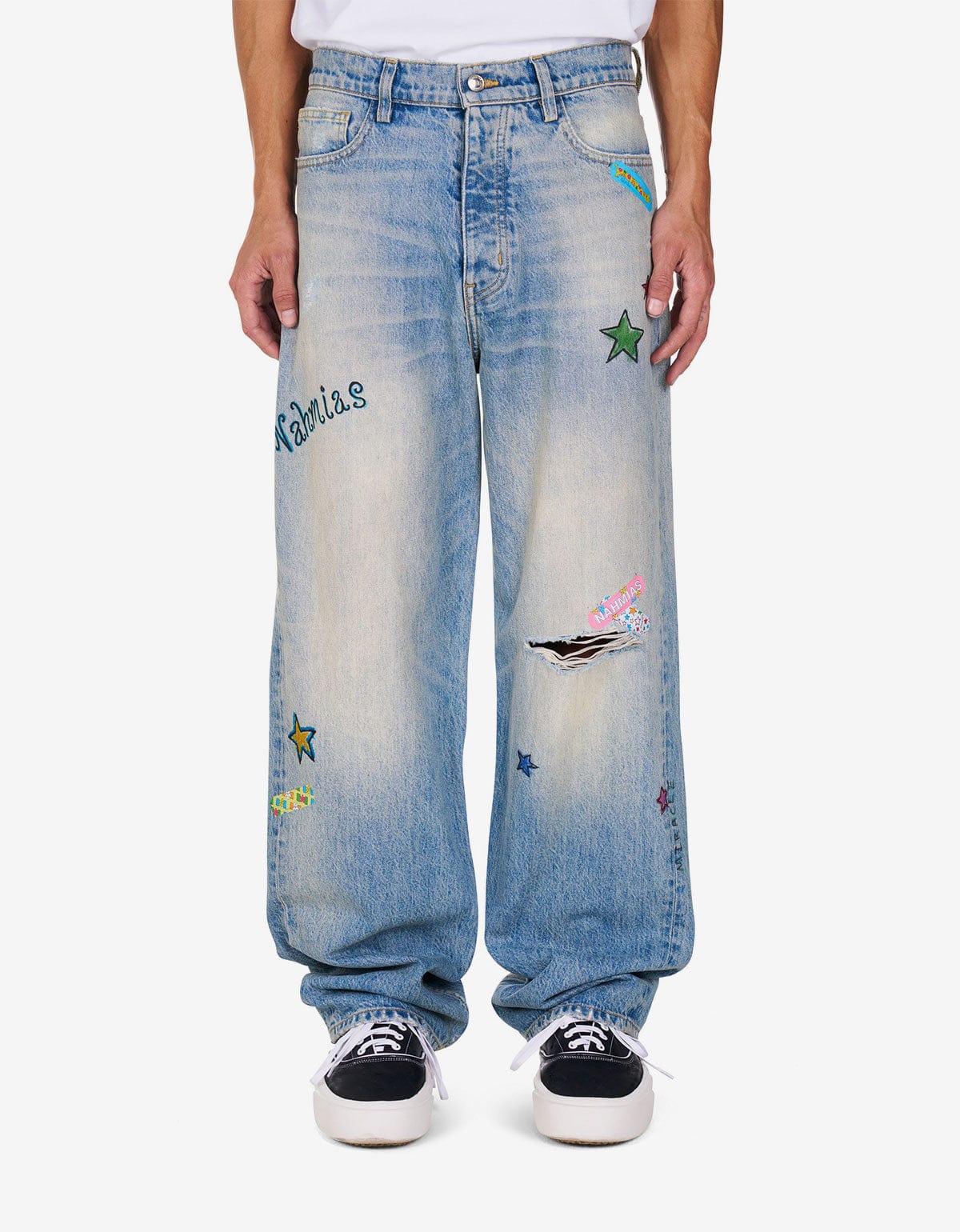 Nahmias Blue Bandaid Baggy Jeans D5-P43Q15-415