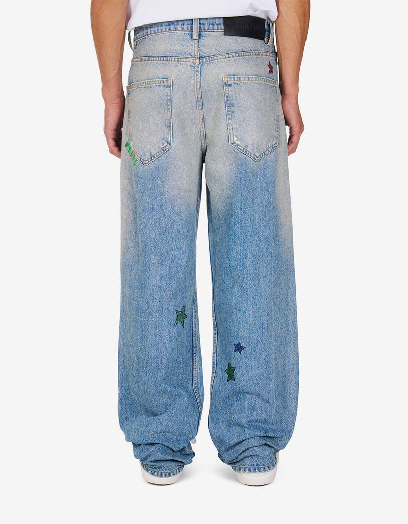 Nahmias Blue Bandaid Baggy Jeans D5-P43Q15-415