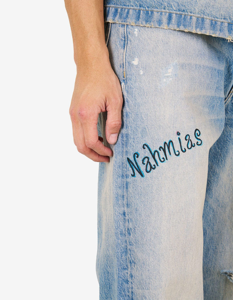 Nahmias Blue Bandaid Baggy Jeans D5-P43Q15-415