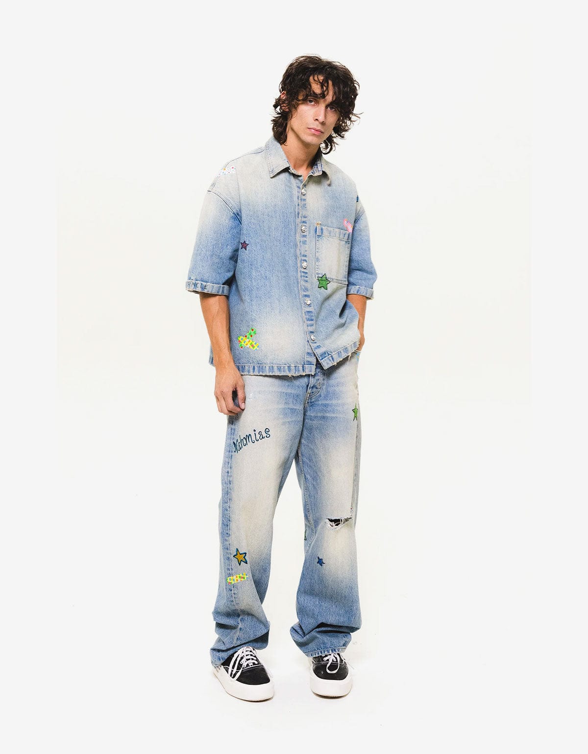 Nahmias Blue Bandaid Baggy Jeans D5-P43Q15-415