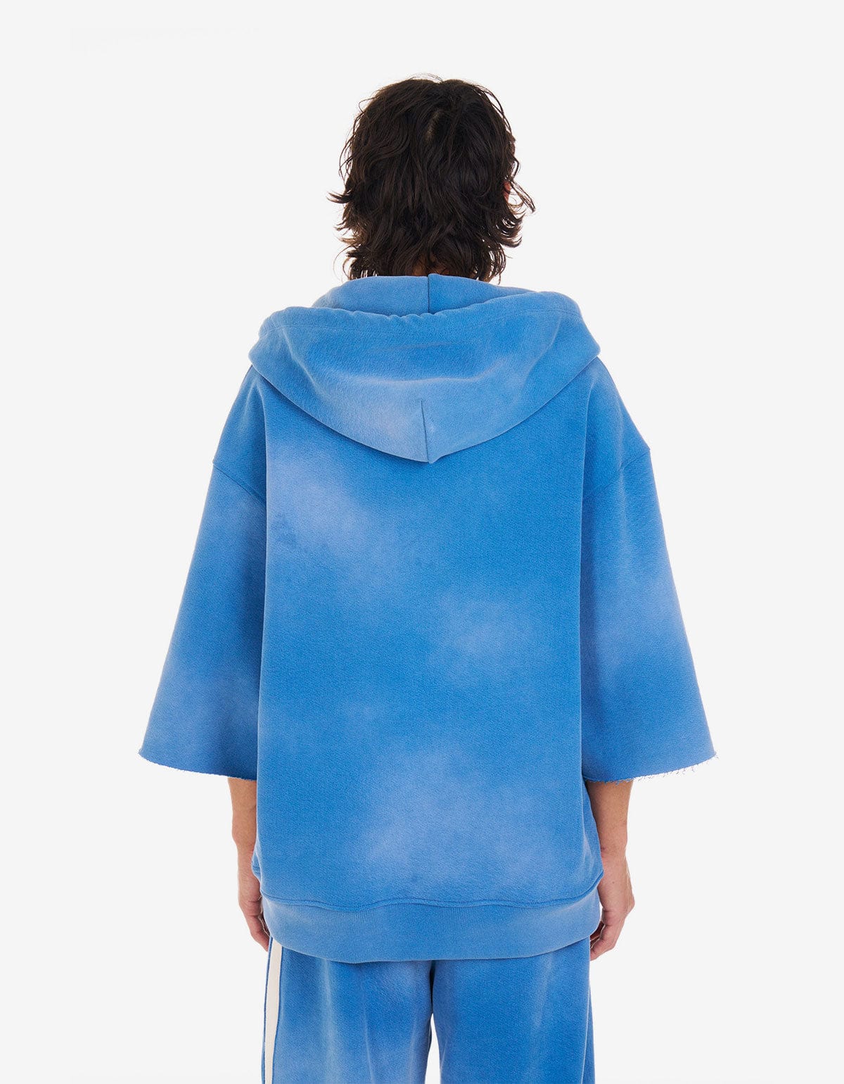 Nahmias Blue Miracle Cut Off Hoodie Y16-H10G39-455