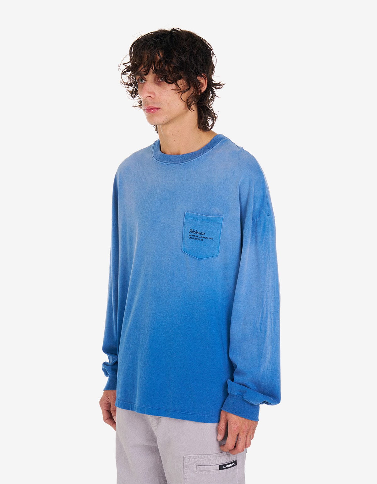 Nahmias Blue Postal L/S Pocket T-Shirt Y10-T34Q16-455
