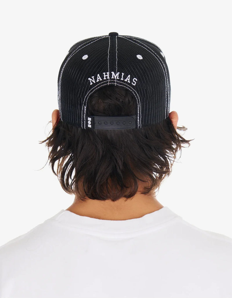 帽子 NAHMIAS TRUCKER HAT Studded Nahmias Marquee Trucker Hat Brown
