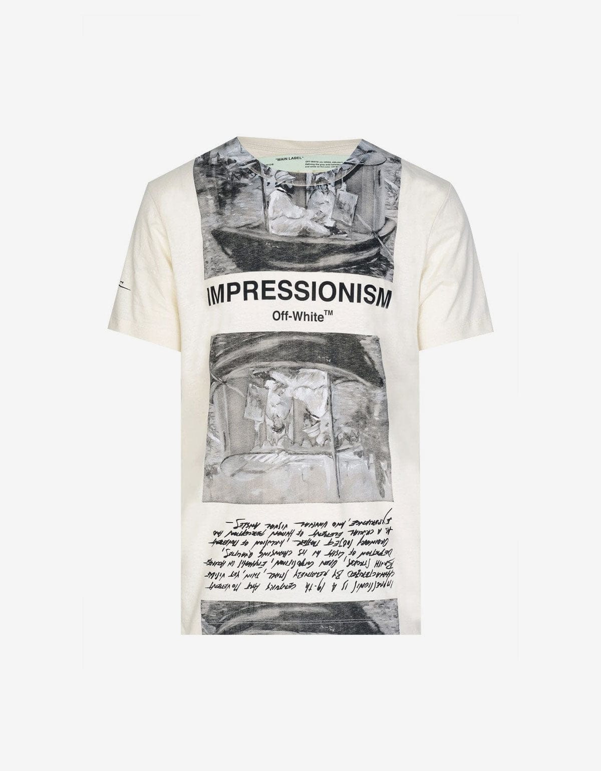 Off-White White Newspaper Print T-Shirt
