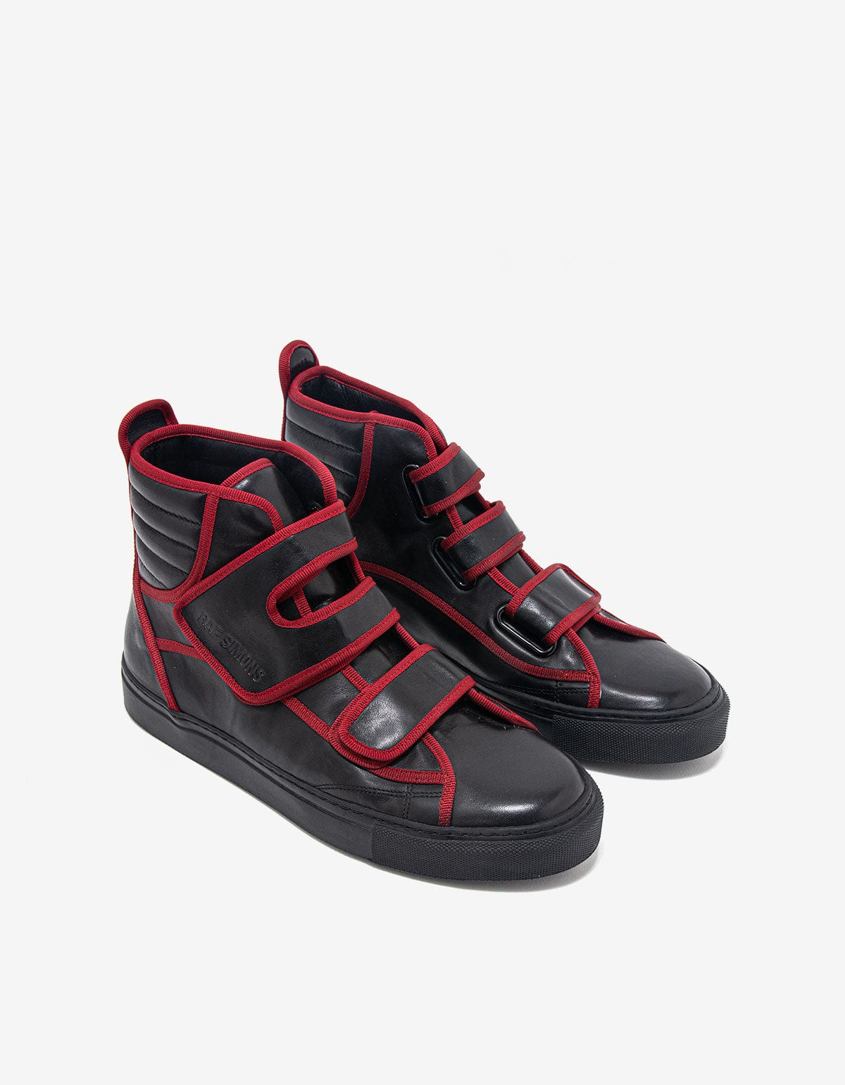 Raf Simons Black High Top Trainers with Highlights - AW16